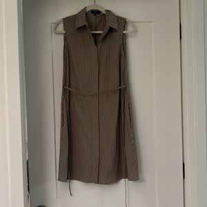 Theory A-Line button down dress with belt